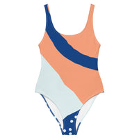 Abstract One-Piece Swimsuit