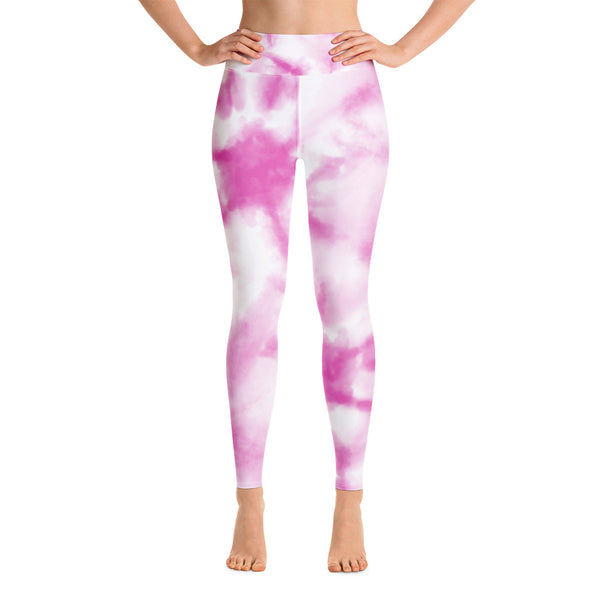 Pink Tie Dye Yoga Leggings