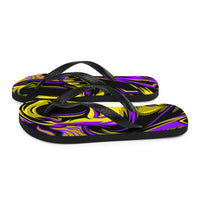 Purple & Gold Flip-Flops